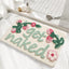 Tapete baño floral microfibra antiderrap suave lavable