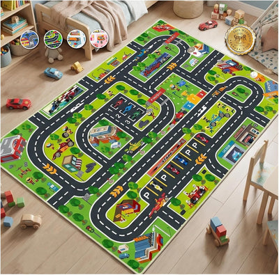 Alfombra antiderrap para set de autos 31x47"