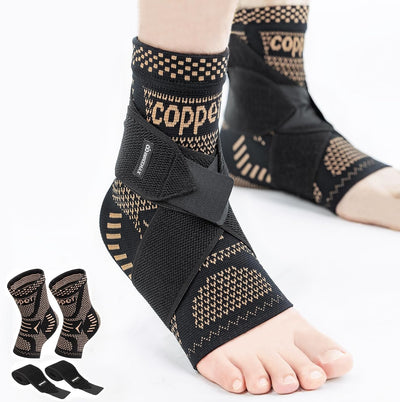 Tobillera compresión con cobre pack 2 alivio fascitis plantar