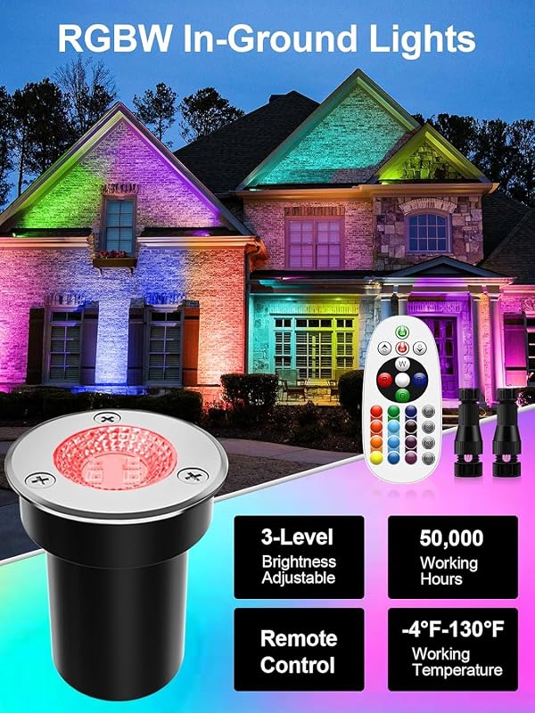 Luz LED RGB para pozo y jardín 12-24V