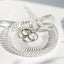 Soporte anillos mariposa 4pulg vidrio regalo bodas