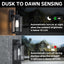 Luces pared exterior 12pulg sensor fotocélula farol negro