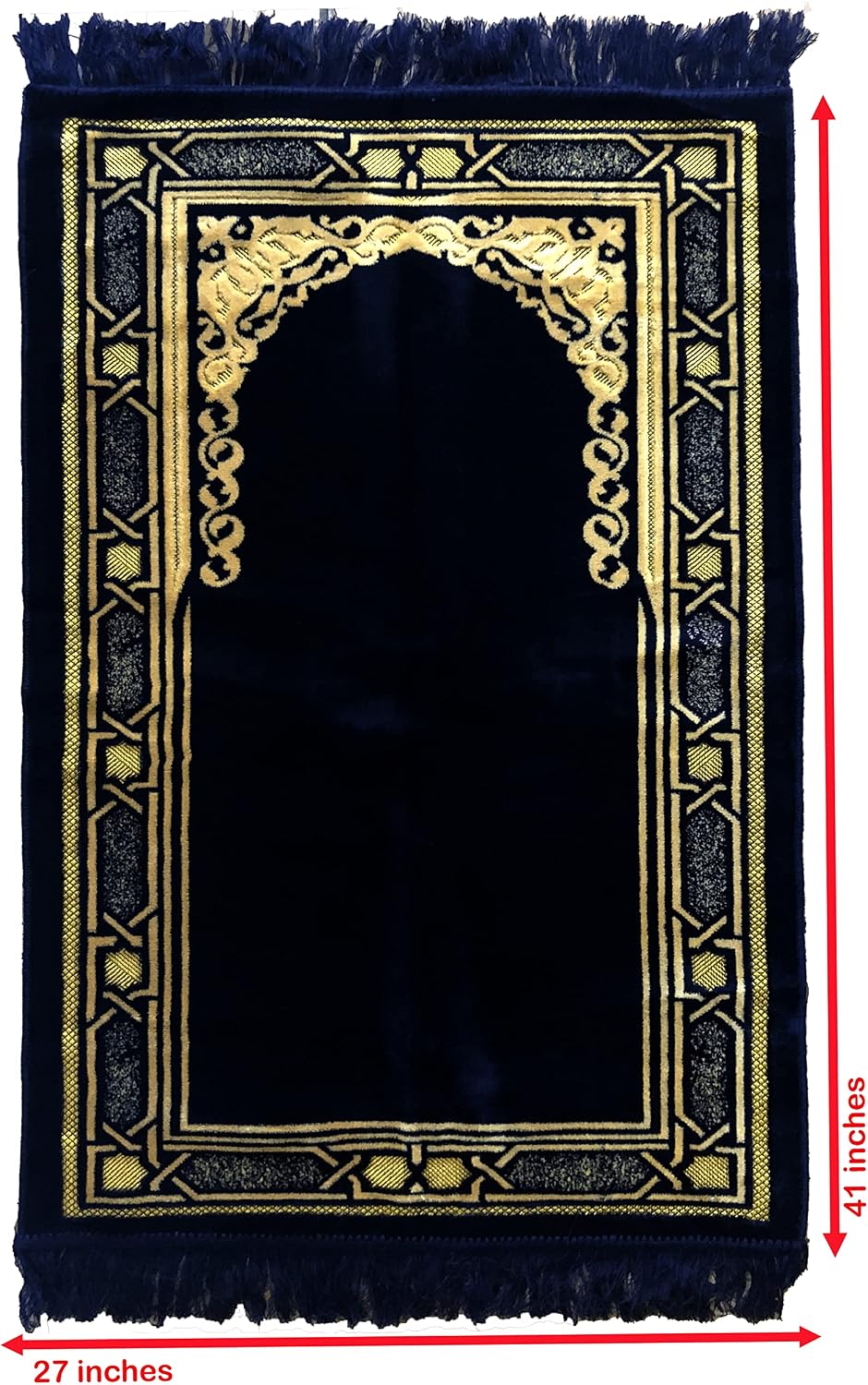 Alfombra oración musulmana azul oscuro