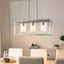 Candelabro comedor 3 luces metal industrial colgante