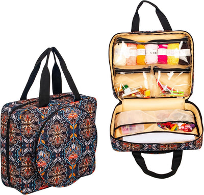 Bolsa proyecto bordado con bolsillos y herramientas
