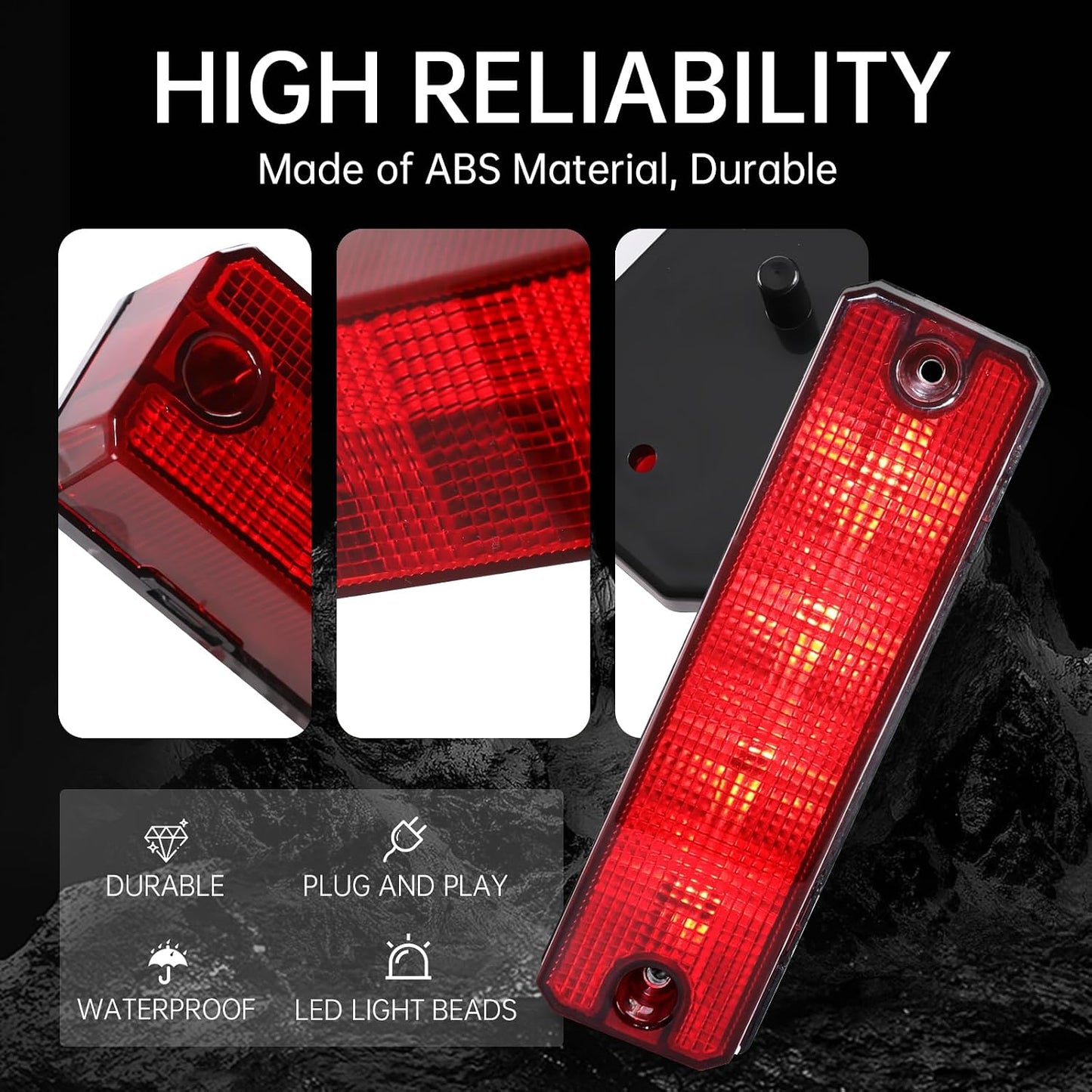 Luz trasera LED roja para Honda Pioneer 520 14-25