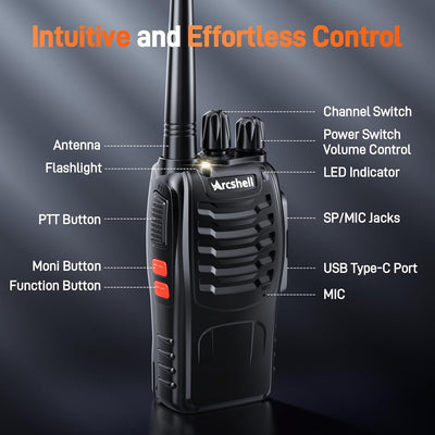 5 Pzas Radios Bidireccionales Recargables Alcance Largo