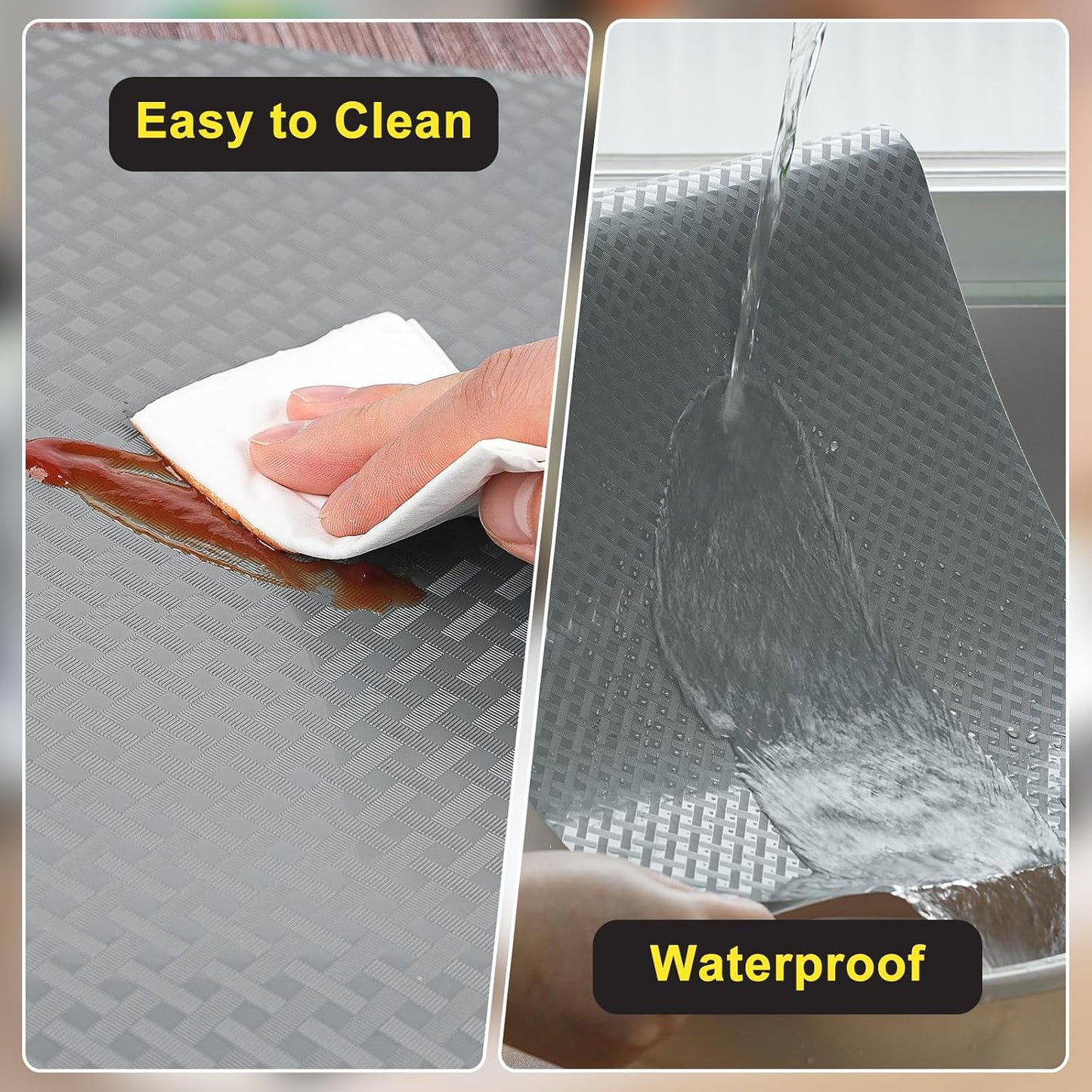 Forro impermeable para refrigerador y estantes cocina
