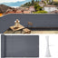 Valla privacidad 3x10pies balcón terraza amarras gris oscuro