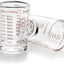 2 Pzas Vasos Medidor Vidrio Pesado 3oz Escala Roja