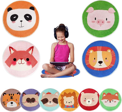 Alfombra redonda niños 10uds para asientos 16pulg aula set