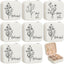 8 Cajas Regalo Joyería Dama Honor Flores Silvestres