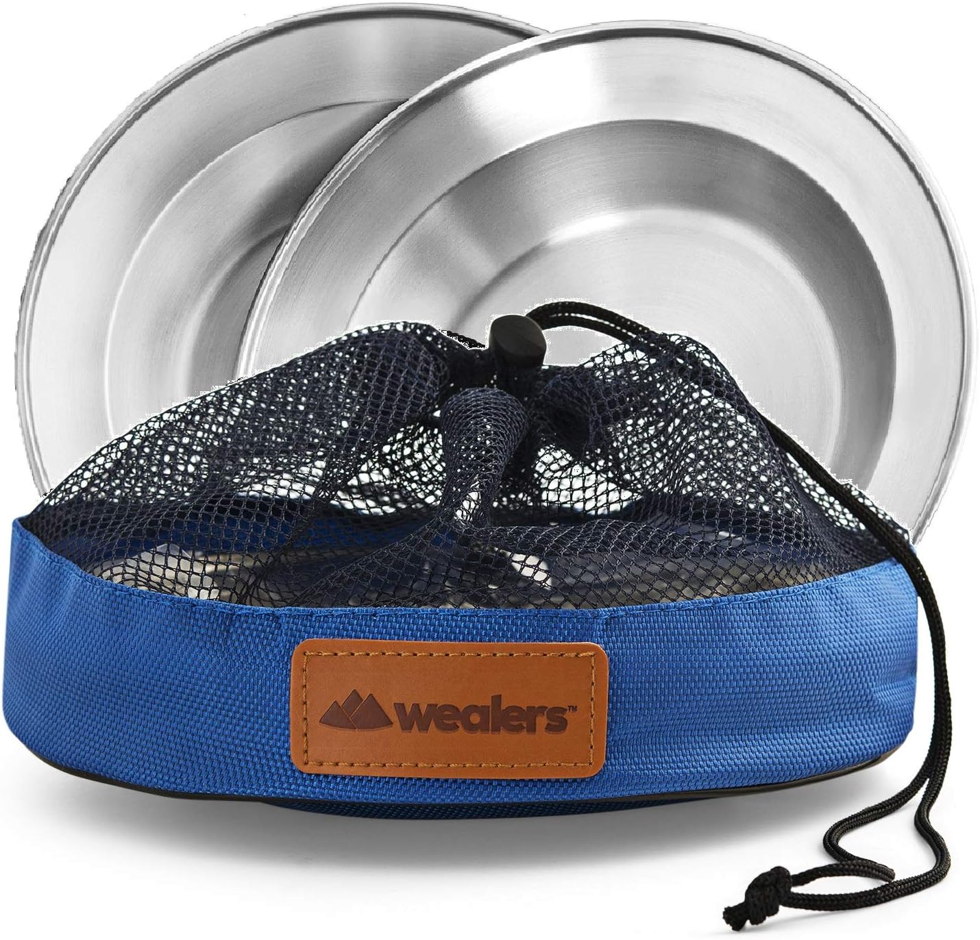 Juego platos acero inox 8.5pulg sin BPA para campamento