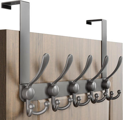 Gancho puerta acero inox 5 tri-ganchos simplestrong gris