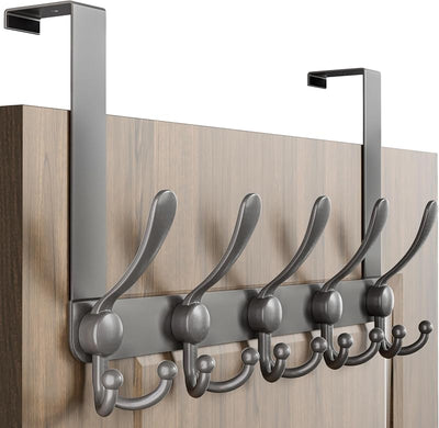 Gancho puerta acero inox 5 tri-ganchos simplestrong gris