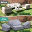 Fundas muebles patio 4 Pzas impermeables con correa