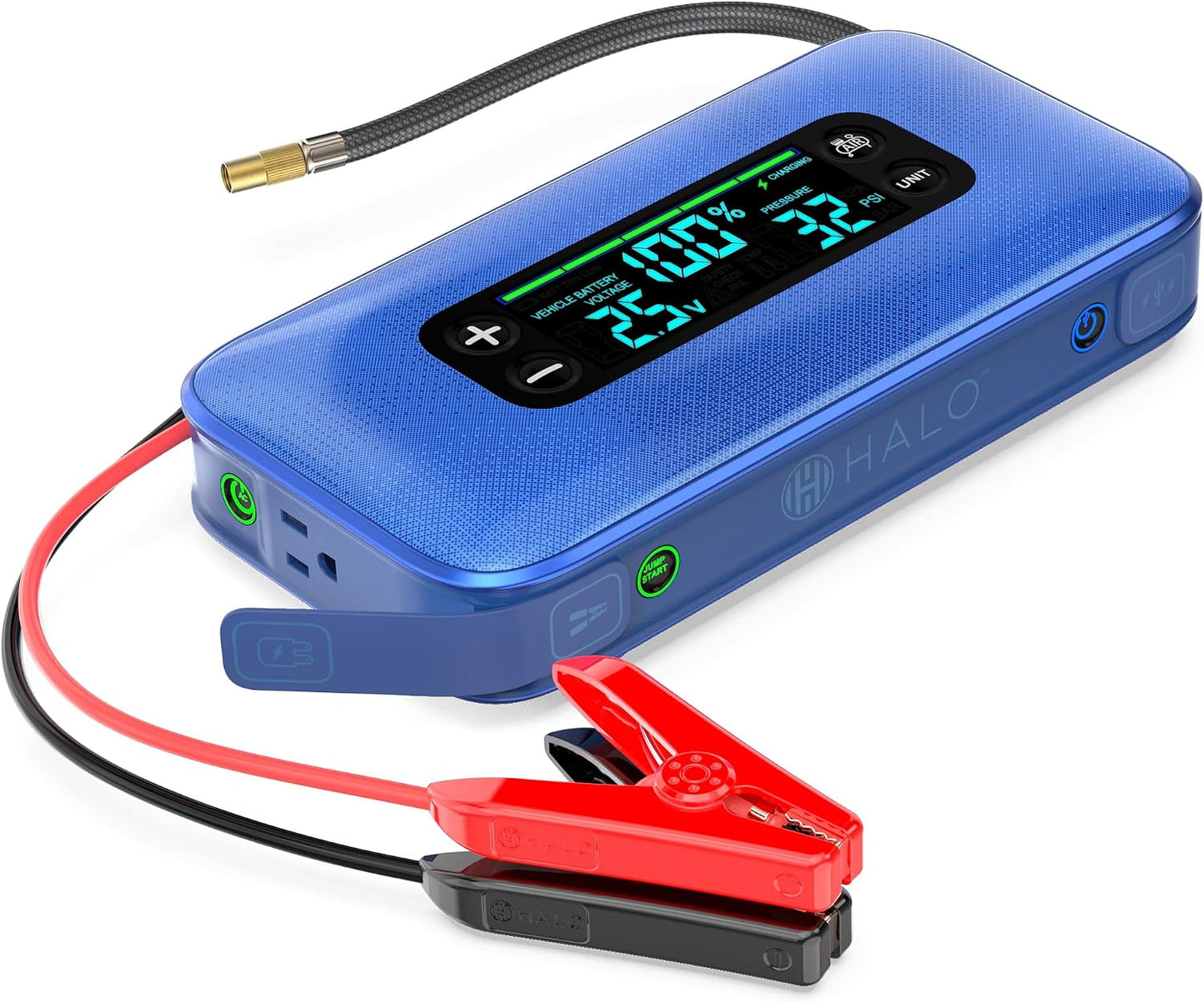Arrancador batería auto 130 PSI compresor aire 55.5Wh USB