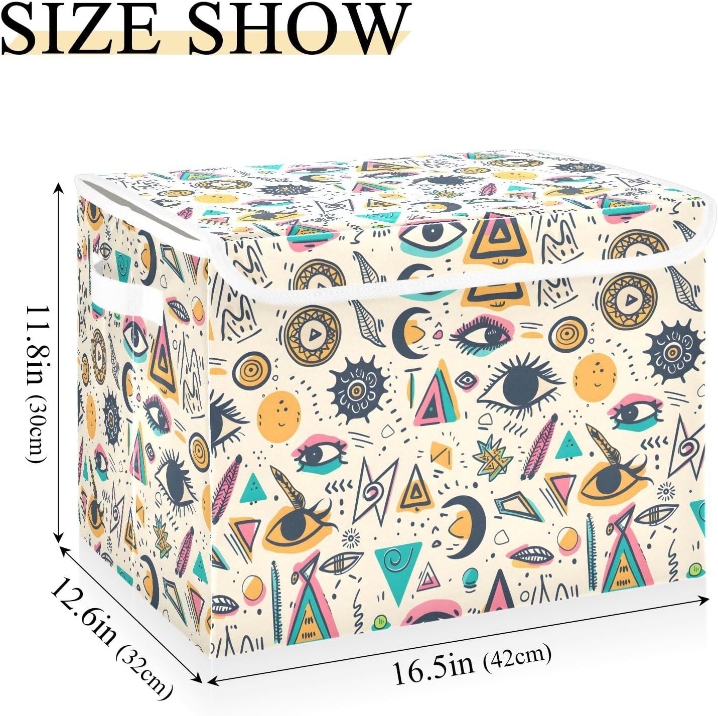 Caja almacenamiento tela plegable 16.7x12.6