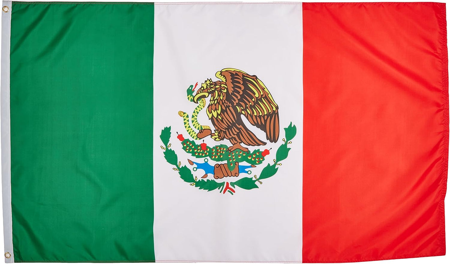 Banderas México poliéster 3x5'}