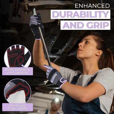 Guantes jardinería cuero transpirable mujer pantalla táctil
