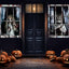 2 Cortinas Halloween 47x31pulg Tela Poliéster Ventanas