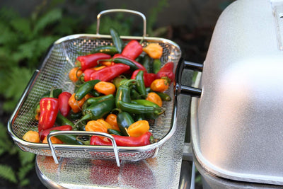 Cesta asar acero inox color plateado