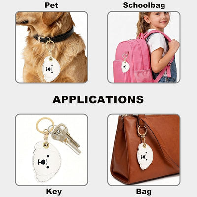 Llavero cuero antipérdida para AirTag perro y niños