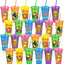 24 Vasos Plástico Hawaiano 24oz con Tapas y Pajitas