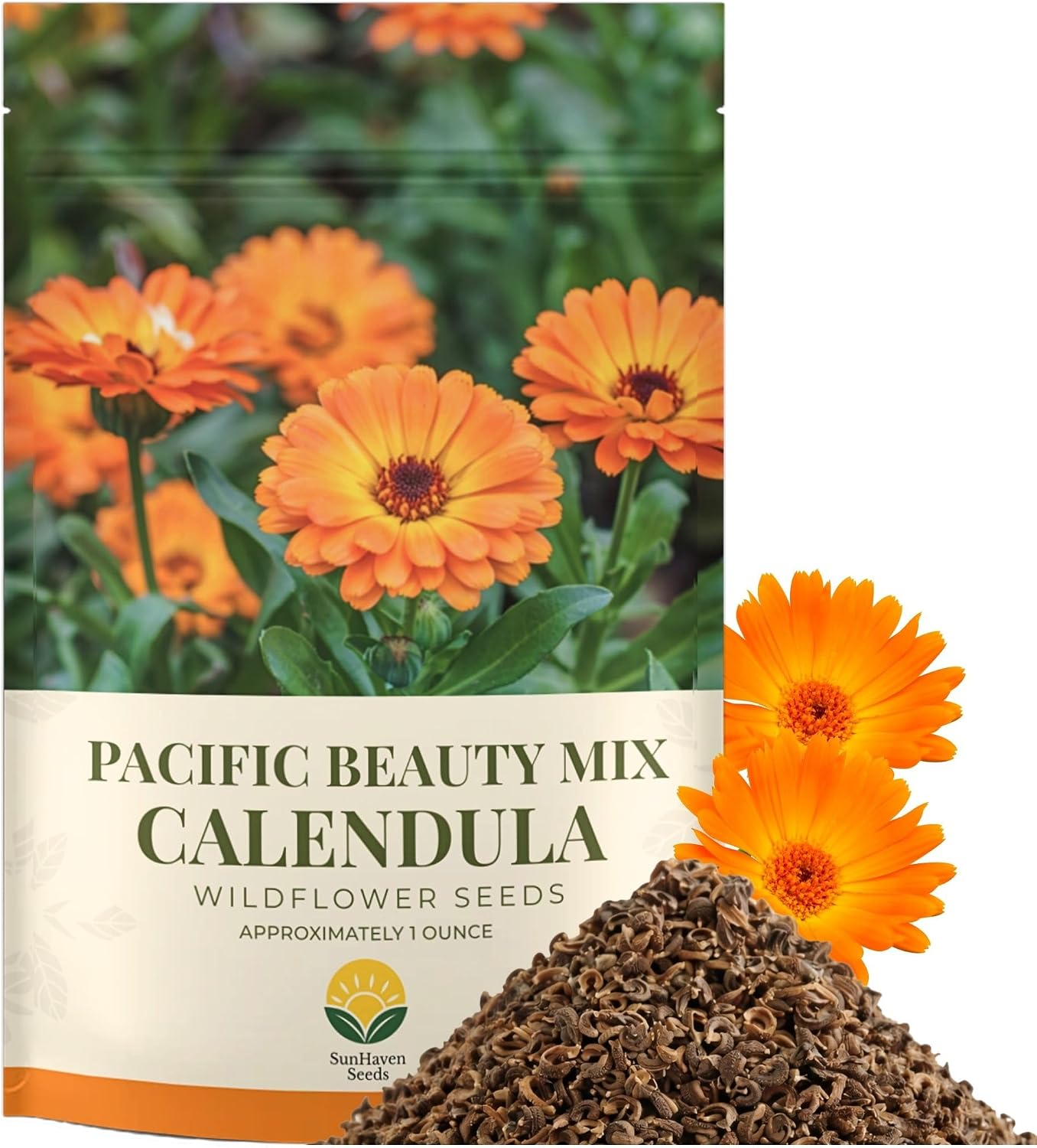 Semillas caléndula Pacific Beauty Mix 1oz sin OMG