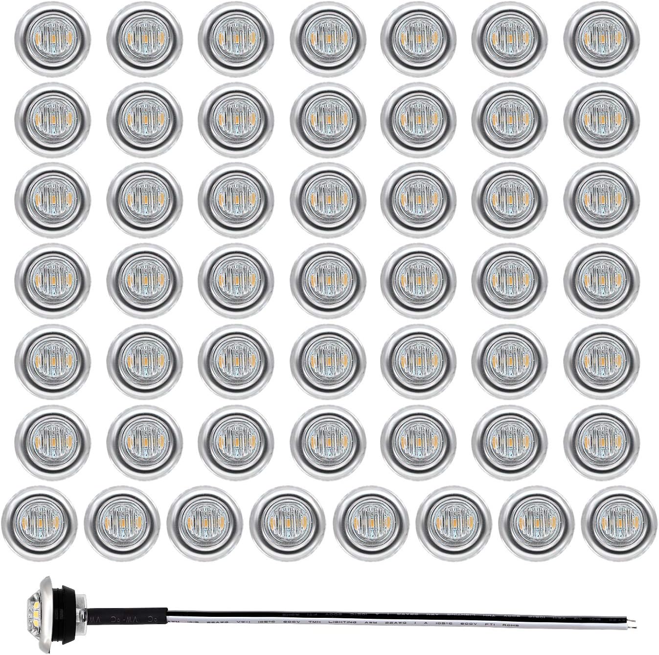 Lente ámbar 3 luces LED señal giro 12V