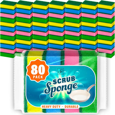 80 Esponjas de cocina resistentes para hogar baño y auto multicolor