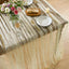 Mantel cuadrado gasa beige dorado 60x60pulg con lentejuelas