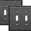 Placa pared interruptor metal martillado negro mate