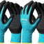 Guantes jardín antideslizantes elásticos azul S/M/L
