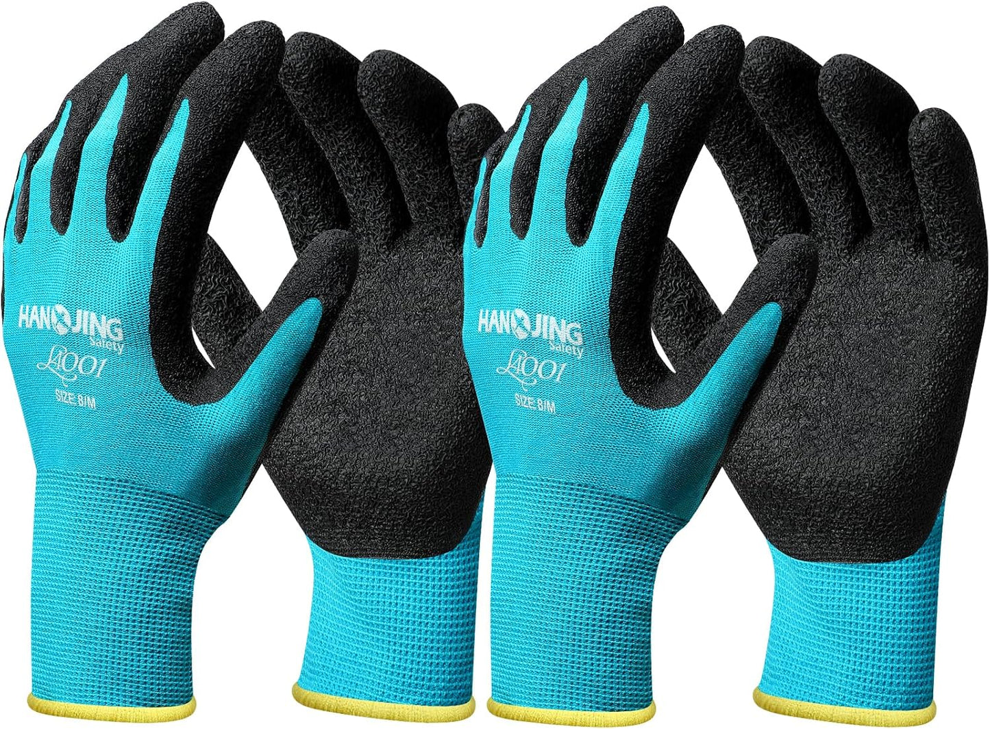 Guantes jardín antideslizantes elásticos azul S/M/L