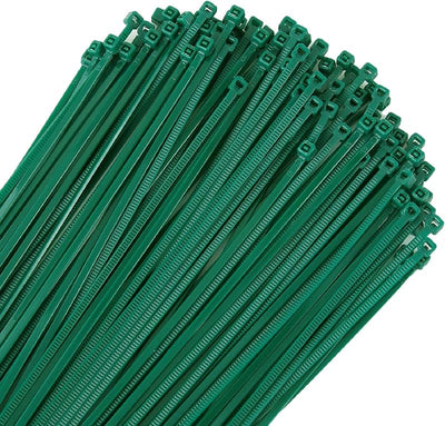 Bridas nailon verde oscuro 8pulg 0.118pulg jardín multiusos 100pzas