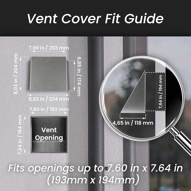 Cubierta ventilación acero galvanizado 8x8 resistente lluvia