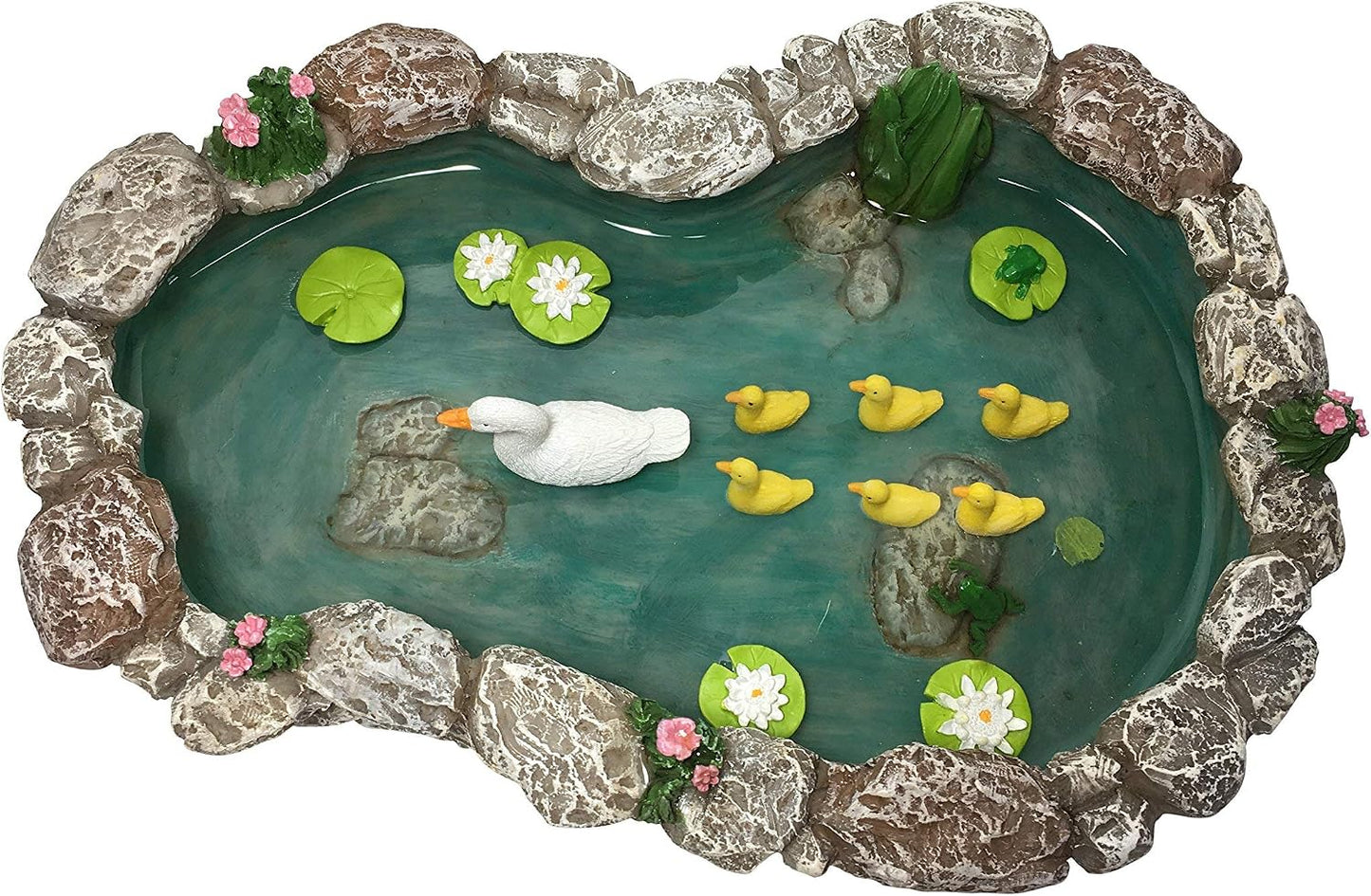 Estanque patos miniatura para jardín de hadas y accesorios