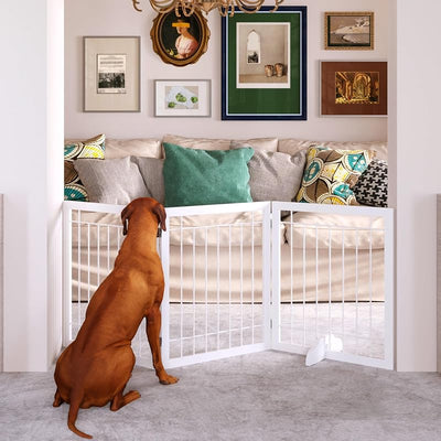 2 Puerta perros ancha 72" 28" alto independiente