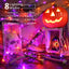 Luces Halloween naranja y morada 240 LED 95ft