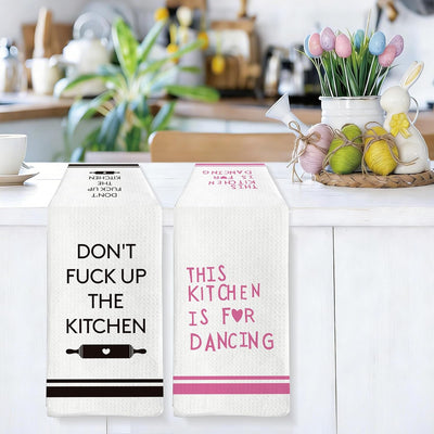 Toalla de cocina divertida con frase humorística en inglés