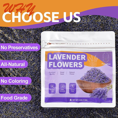 Flores lavanda secas grado alimenticio 4oz té fragancia