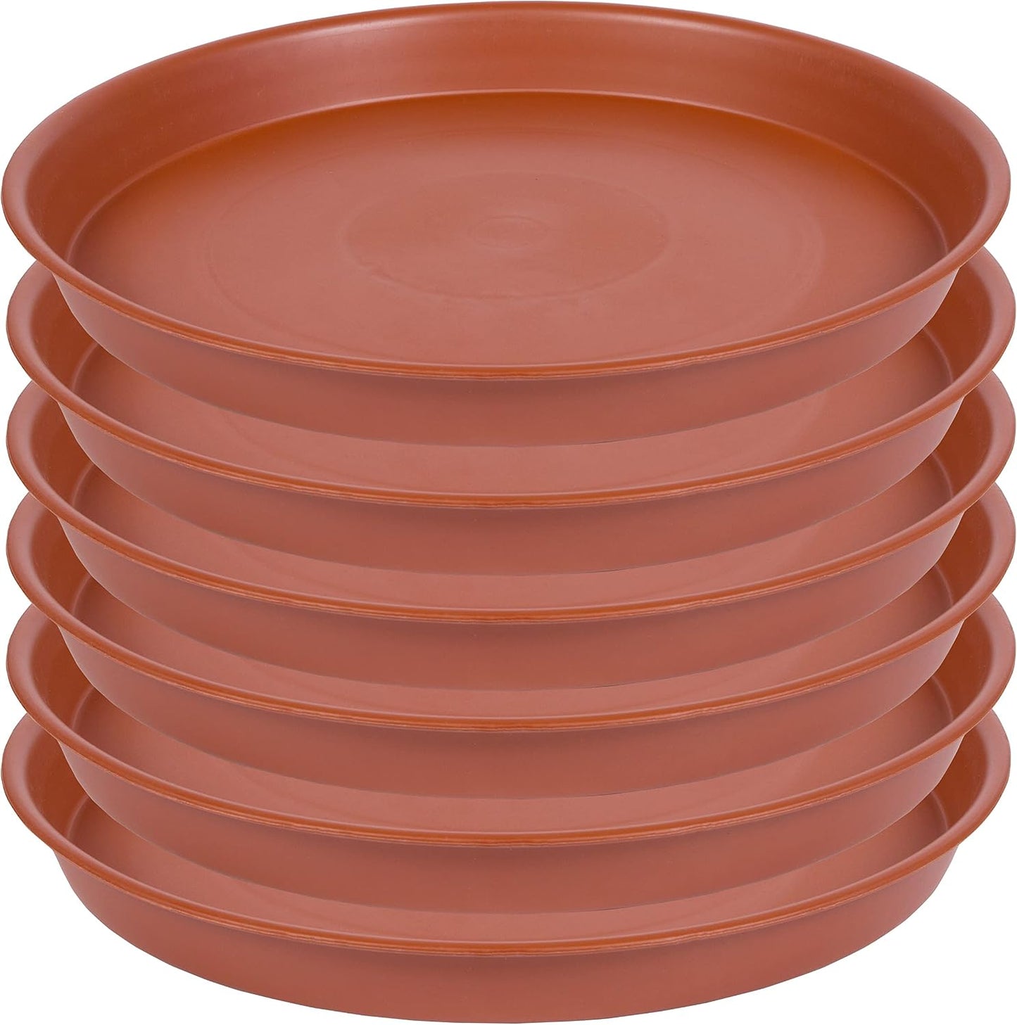 6 Pzas Platillos Planta 4pulg Bandeja Plástico Resistente