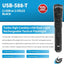 Linterna táctica USB-588-T doble luz Li-Ion negro
