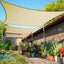 Parasol cuadrado 6x6ft UPF50 tela permeable patio cochera