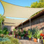 Parasol cuadrado 6x6ft UPF50 tela permeable patio cochera