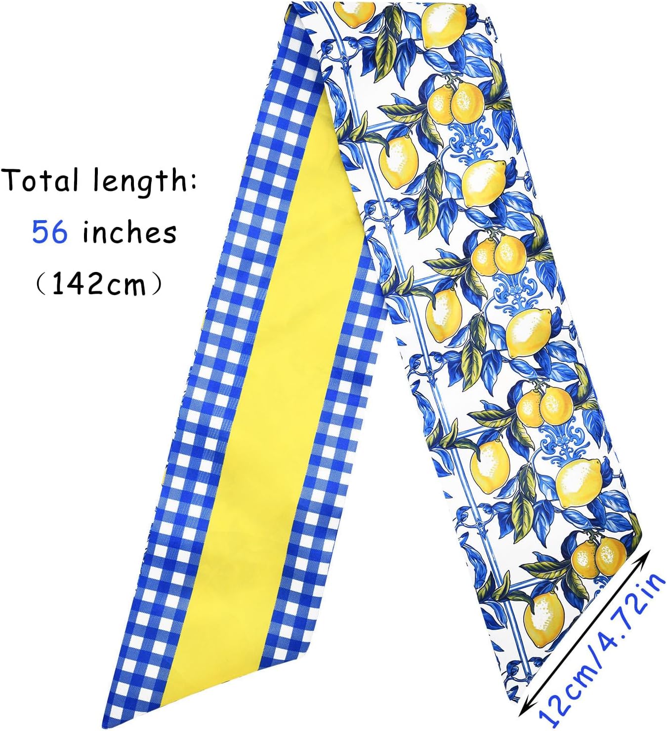 Cinta corona limón azul amarillo para puerta boda