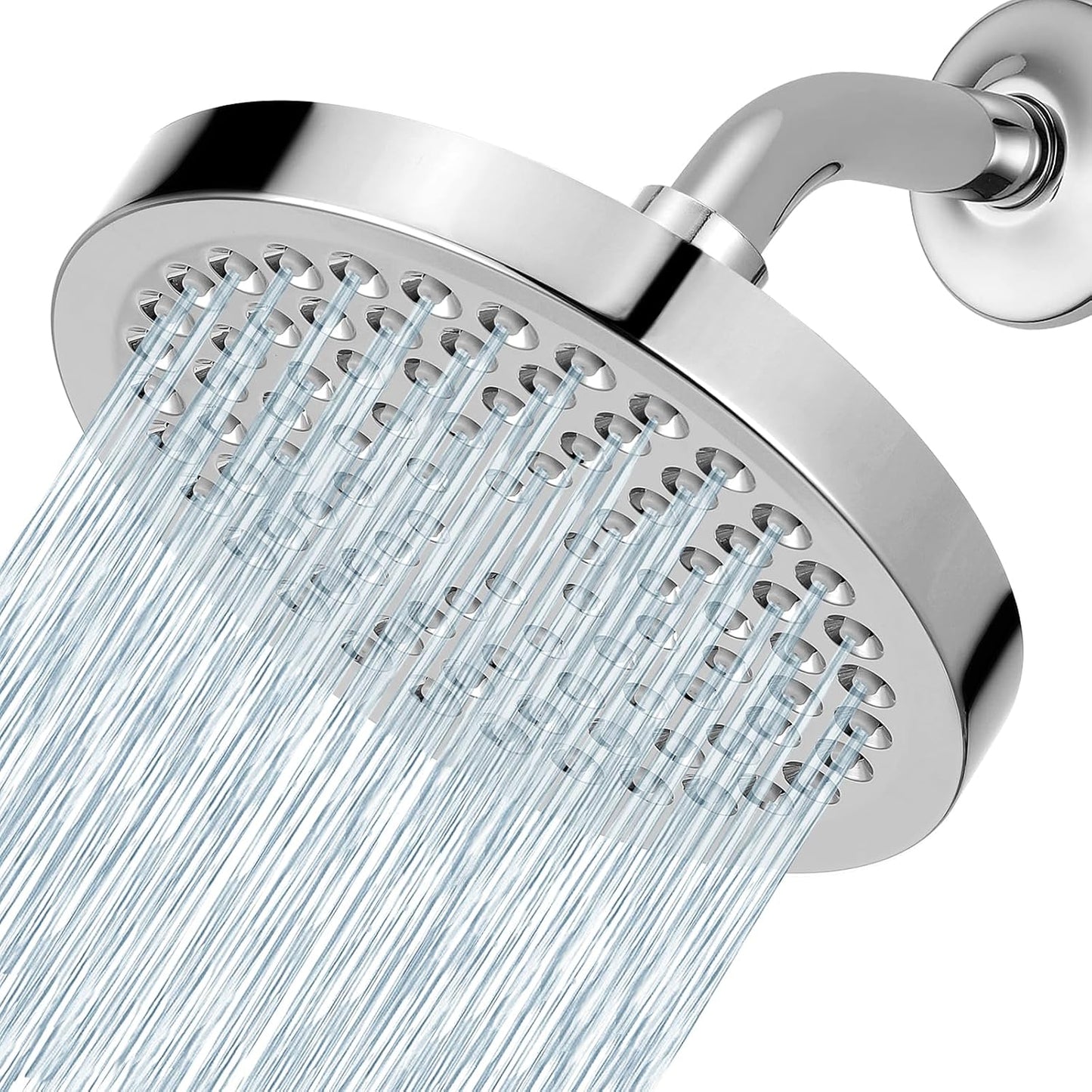 Cabezal ducha lluvia alta presion ajustable cromado 6pulg