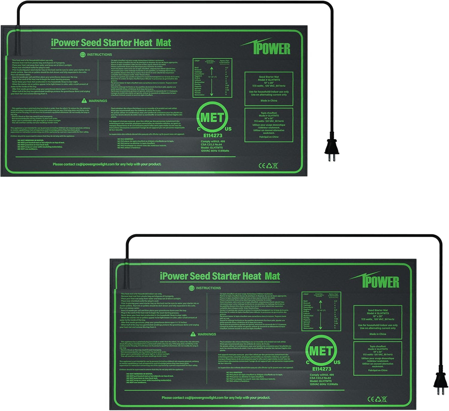 Tapete térmico impermeable 10x20pulg pack 2