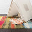 Alfombra área floral moderna 5x8ft multicolor